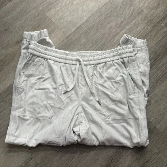 Athleta Farallon Jogger Pant Birch Grey Plus Size 18 Tracks Pants White Legging - Picture 6 of 10